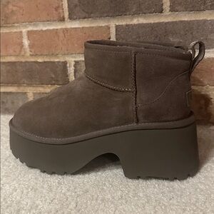 UGG Dark Brown/ espresso Platform Ankle Boots
